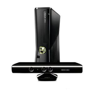 Black Xbox360 Slim With Kinect & 4GB Storage